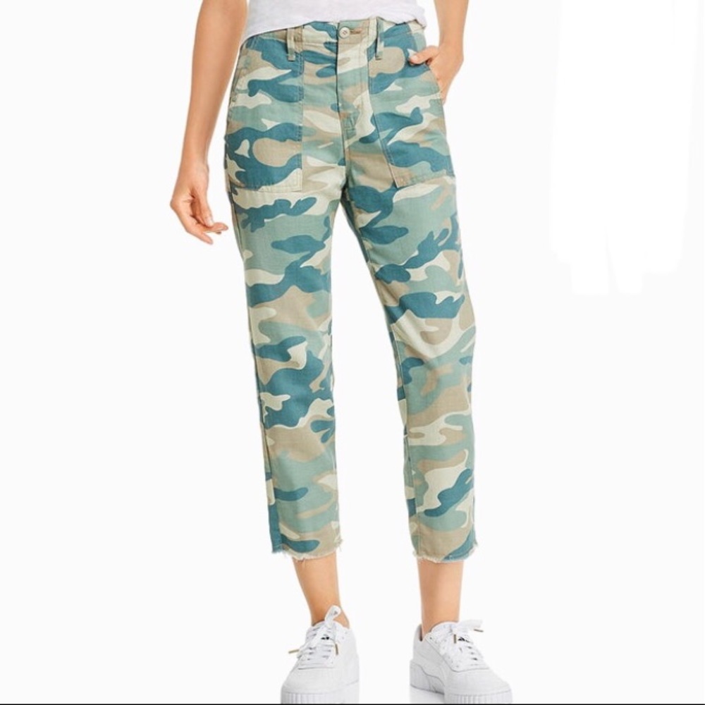 MOTHER 11”Rise SHAKER CAMO CHOP CROP CROPPED Pants